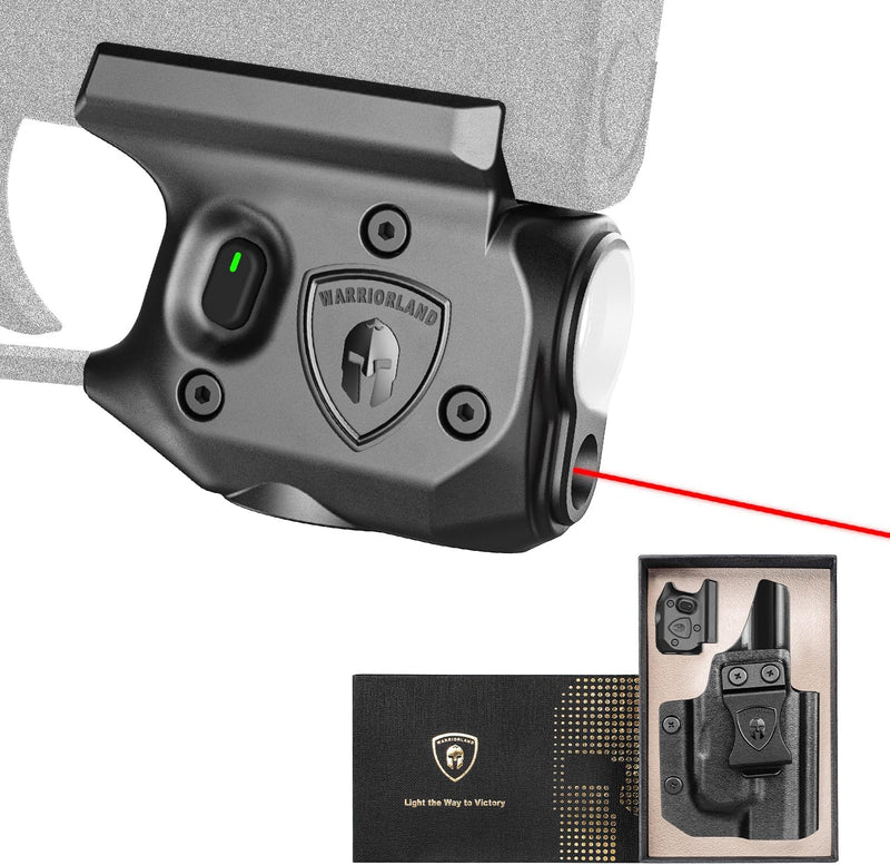Load image into Gallery viewer, WARRIORLAND Pistol Light Laser &amp; Holster Fit for Sig P365/ P365X/ P365XL, Compact 150-Lumen Trigger Mounted Tactical Weapon Light with Red Laser White LED Flashlight &amp; IWB Holster, Power Indicator

