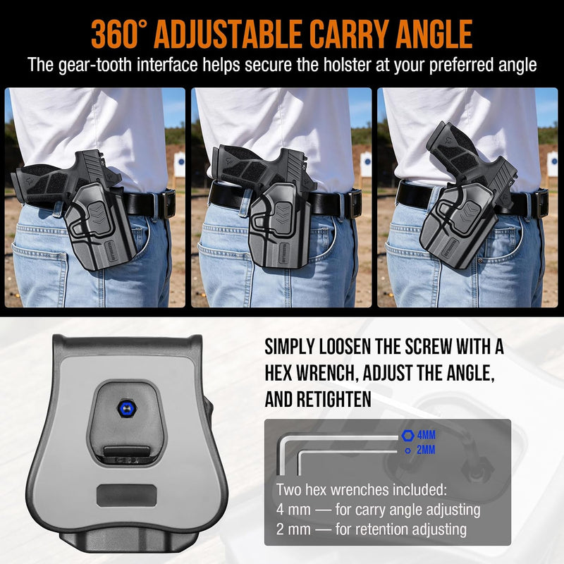 Load image into Gallery viewer, WARRIORLAND Level II Retention Index Finger Release Paddle Holster, Fits Taurus GX2 / GX2 TORO, Optic Cut, Adj. Cant &amp; Retention, Right Hand
