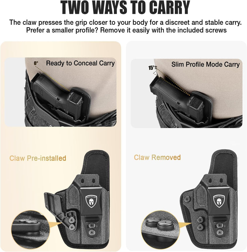 Load image into Gallery viewer, WARRIORLAND IWB Hybrid Holster for Glock 43X / 43X MOS / 43 / 48 MOS / G48 – Optic Cut, Right Hand, Adj. Height/Cant/Retention
