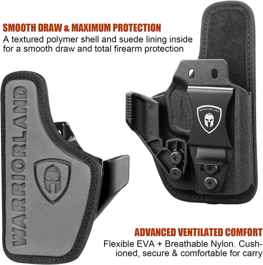Sig P365 / P365X / P365 XL IWB Hybrid Holster - Optic Ready, Appendix Concealed Carry, Adj. Height/Cant/Retention, Ultimate Comfort, Right Hand - WARRIORLAND