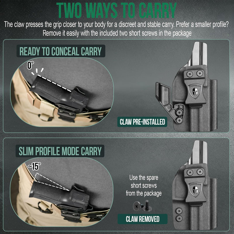 Load image into Gallery viewer, WARRIORLAND IWB Kydex Holster, Fits S&amp;W M&amp;P SHIELD X with Claw, Optic Cut, Adj. Retention
