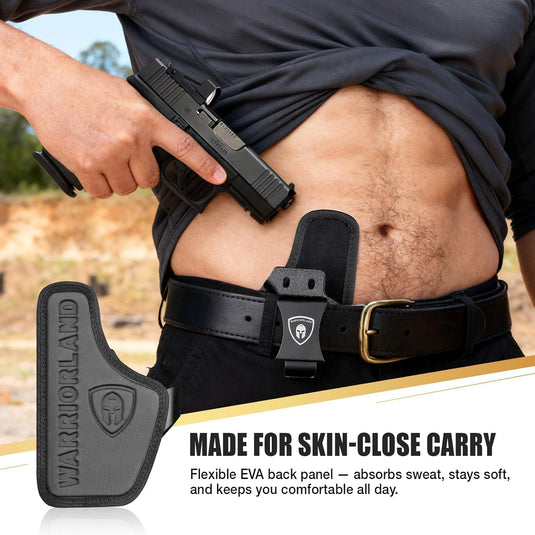 WARRIORLAND IWB Hybrid Holster for Glock 43X / 43X MOS / 43 / 48 MOS / G48 – Optic Cut, Right Hand, Adj. Height/Cant/Retention