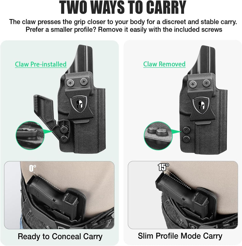 Load image into Gallery viewer, WARRIORLAND IWB Kydex Holster, Fit FN Reflex Adj. Cant &amp; Retention | w/Optic Cut &amp; Claw Options
