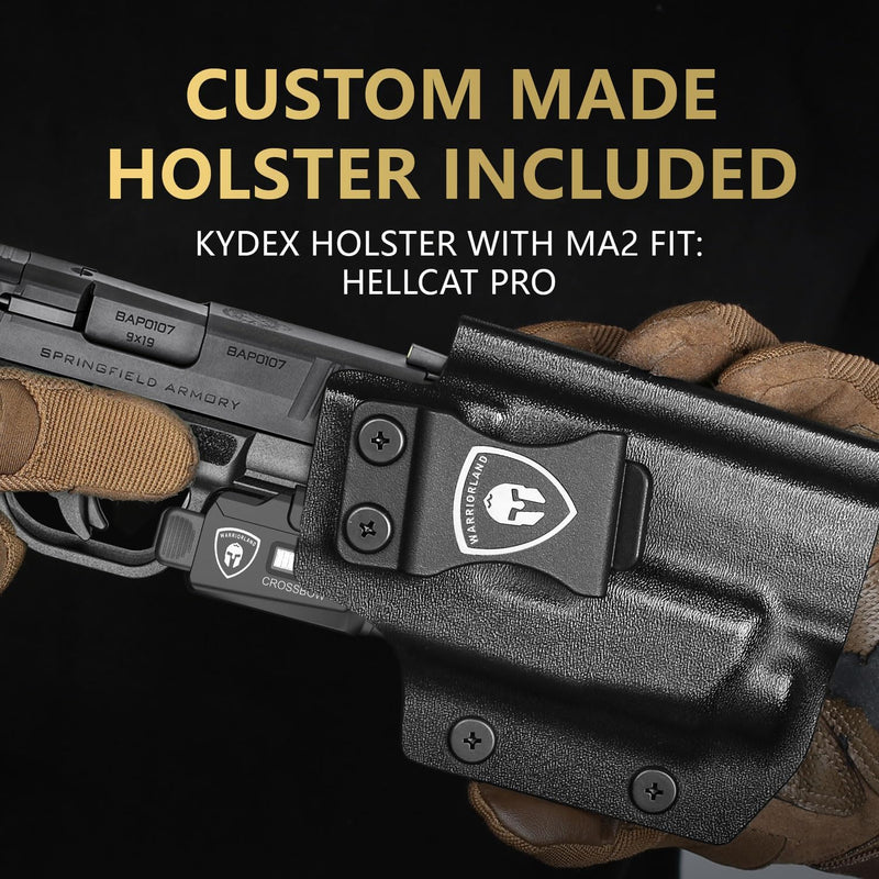 Load image into Gallery viewer, WARRIORLAND MA2 Pistol Light with Holster Fit for Sprindfield Hellcat Pro, 800-lumen LED Weapon Pistol Flashlight &amp; Right-Hand IWB Holster, Rechargeable | Screen Power Indicator
