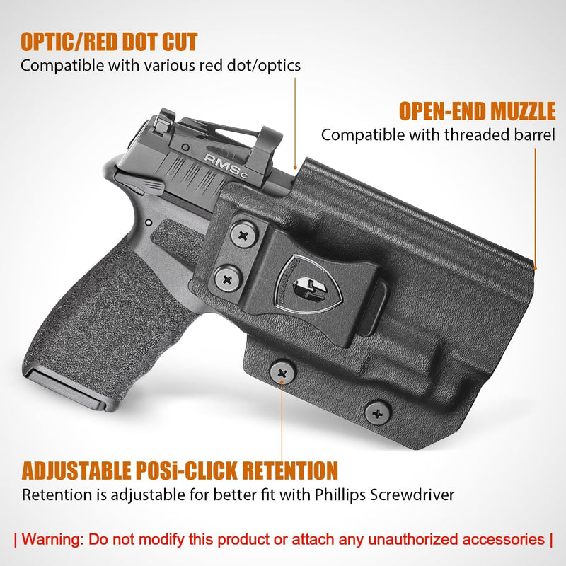 Load image into Gallery viewer, WARRIORLAND IWB Kydex Holster for Hellcat Pro OSP with TLR-7 X Sub or TLR-7 HL-X Sub, Light-Bearing Design, Optics Cut, Adjustable Cant &amp; Posi-Click Retention, Right Hand Draw

