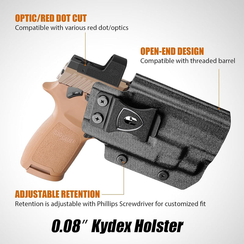 Load image into Gallery viewer, Sig P320 + TLR-7/X/HL-X/7A Light-Bearing IWB Kydex Holster – WARRIORLAND Optic-Cut Right-Hand, Adj. Cant &amp; Posi-Click Retention
