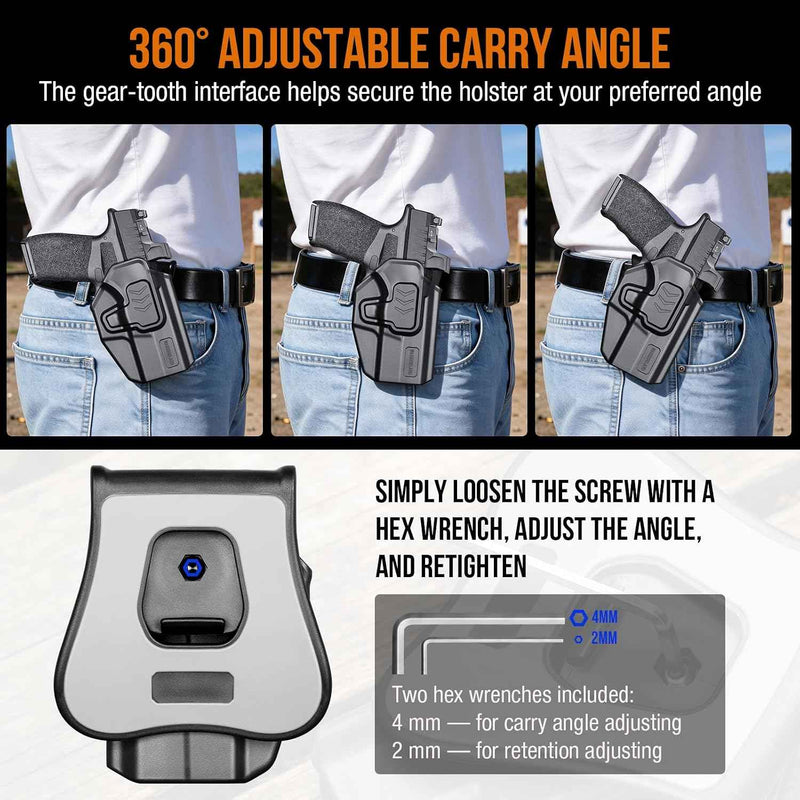 Load image into Gallery viewer, WARRIORLAND Level II Index Finger Release Paddle Holster, Fits Springfield Hellcat Pro/Hellcat RDP &amp;OSP / Hellcat Pro Comp |, Optic Cut, Adj. Cant &amp; Retention
