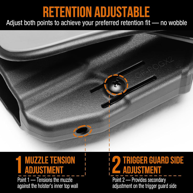 Load image into Gallery viewer, WARRIORLAND Level II Retention Index Finger Release Paddle Holster, Fits Taurus GX2 / GX2 TORO, Optic Cut, Adj. Cant &amp; Retention, Right Hand
