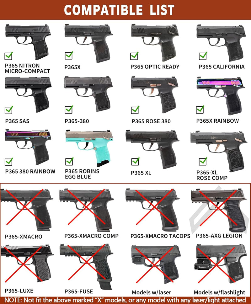 Load image into Gallery viewer, Sig P365 / P365X / P365 XL IWB Hybrid Holster - WARRIORLAND Optic-Ready Concealed Carry, Adj. Height/Cant/Retention, Ultimate Comfort, Right Hand
