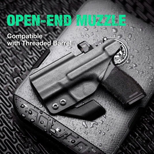 WARRIORLAND Hellcat Pro Kydex Holster with 1.75" Metal Clip for IWB Concealed Carry, Optics Cut, Adjustable Retention