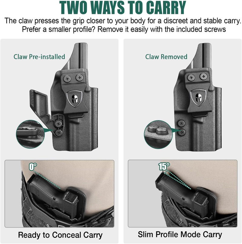 Load image into Gallery viewer, Ruger RXM IWB Kydex Holster - Optic Cut &amp; Concealment Claw, Adjustable Cant &amp; Retention, Appendix Inside Waistband Concealed Carry, Right Hand - WARRIORLAND
