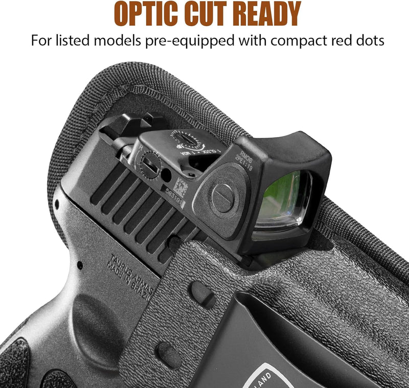 Load image into Gallery viewer, Taurus G2C / G3C / G3 / G2s / GX4 Carry / PT111 G2 / PT140 G2 IWB Hybrid Holster - WARRIORLAND Optic-Cut Right-Hand Concealed Carry, Adj. Height/Cant/Retention, Ultimate Comfort
