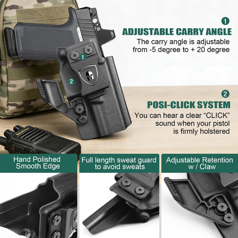 Load image into Gallery viewer, Ruger RXM IWB Kydex Holster - Optic Cut &amp; Concealment Claw, Adjustable Cant &amp; Retention, Appendix Inside Waistband Concealed Carry, Right Hand - WARRIORLAND
