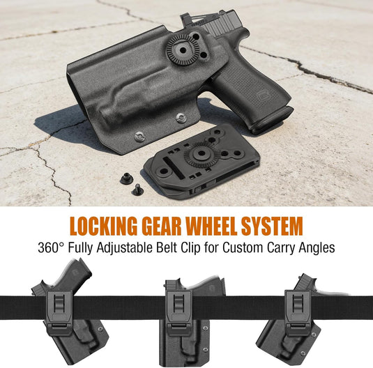 Glock 43X MOS / 48 MOS / 43X Rail OWB Kydex Holster for TLR-7X Sub / TLR-7 HL-X Sub - Optic Cut, Adjustable Cant & Posi-Click Retention, Right Hand - WARRIORLAND