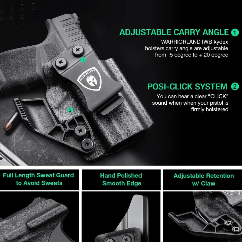 Load image into Gallery viewer, WARRIORLAND Hellcat Pro Kydex Holster with 1.75&quot; Metal Clip for IWB Concealed Carry, Optics Cut, Adjustable Retention
