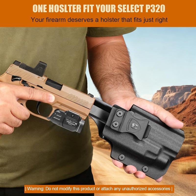 Load image into Gallery viewer, Sig P320 + TLR-7/X/HL-X/7A Light-Bearing IWB Kydex Holster – WARRIORLAND Optic-Cut Right-Hand, Adj. Cant &amp; Posi-Click Retention
