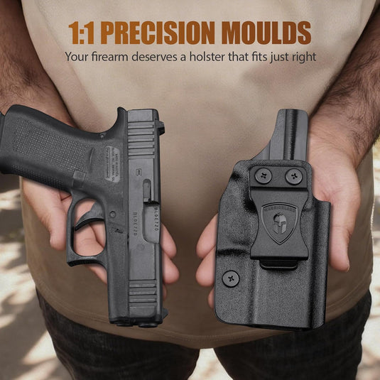 WARRIORLAND Optics Cut Kydex Appendix IWB Holster for Glock 43X MOS/43X/G43, Adjustable Cant & Retention, Right Hand Concealed Carry