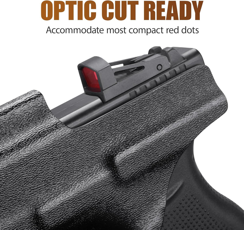Load image into Gallery viewer, WARRIORLAND Optics Cut Kydex Appendix IWB Holster for Glock 43X MOS/43X/G43, Adjustable Cant &amp; Retention, Right Hand Concealed Carry
