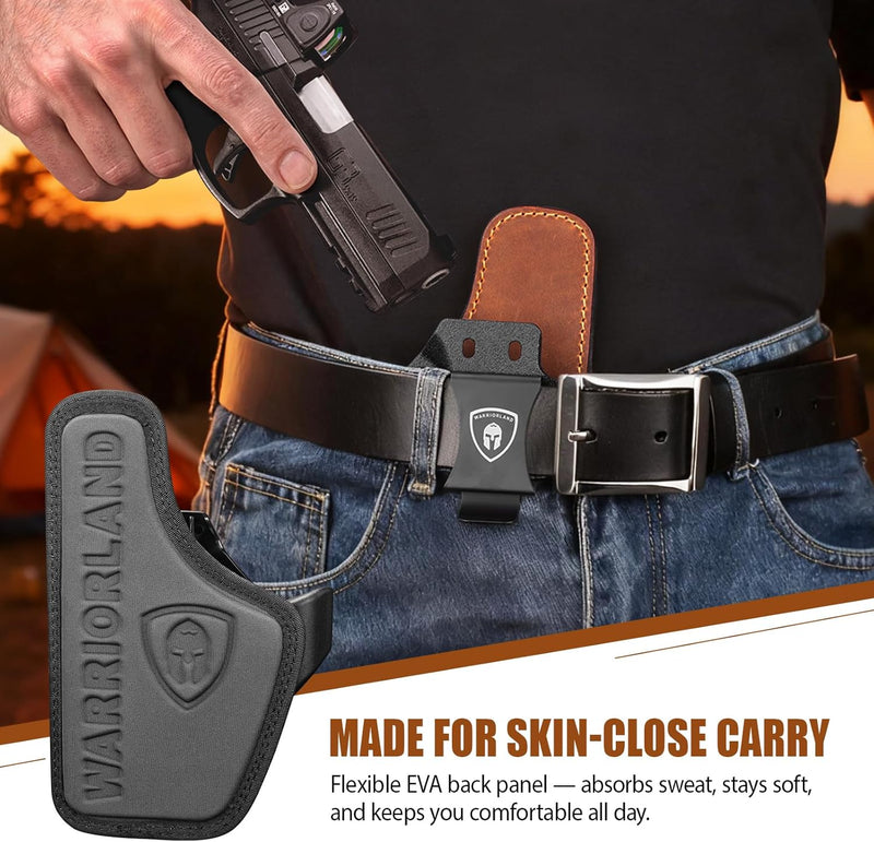 Load image into Gallery viewer, WARRIORLAND IWB Hybrid Holster for Taurus G2C · G3C · G3 · GX4 Carry · G2s · PT111 G2 · PT140 G2 - Optics Ready, Ultimate Comfort Leather-Back, Adjustable Cant/Height/Retention, Right Hand Concealed Carry
