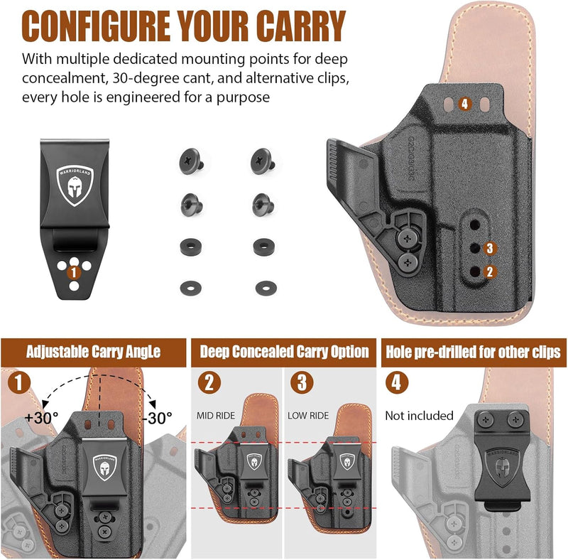 Load image into Gallery viewer, WARRIORLAND IWB Hybrid Holster for Taurus G2C · G3C · G3 · GX4 Carry · G2s · PT111 G2 · PT140 G2 - Optics Ready, Ultimate Comfort Leather-Back, Adjustable Cant/Height/Retention, Right Hand Concealed Carry
