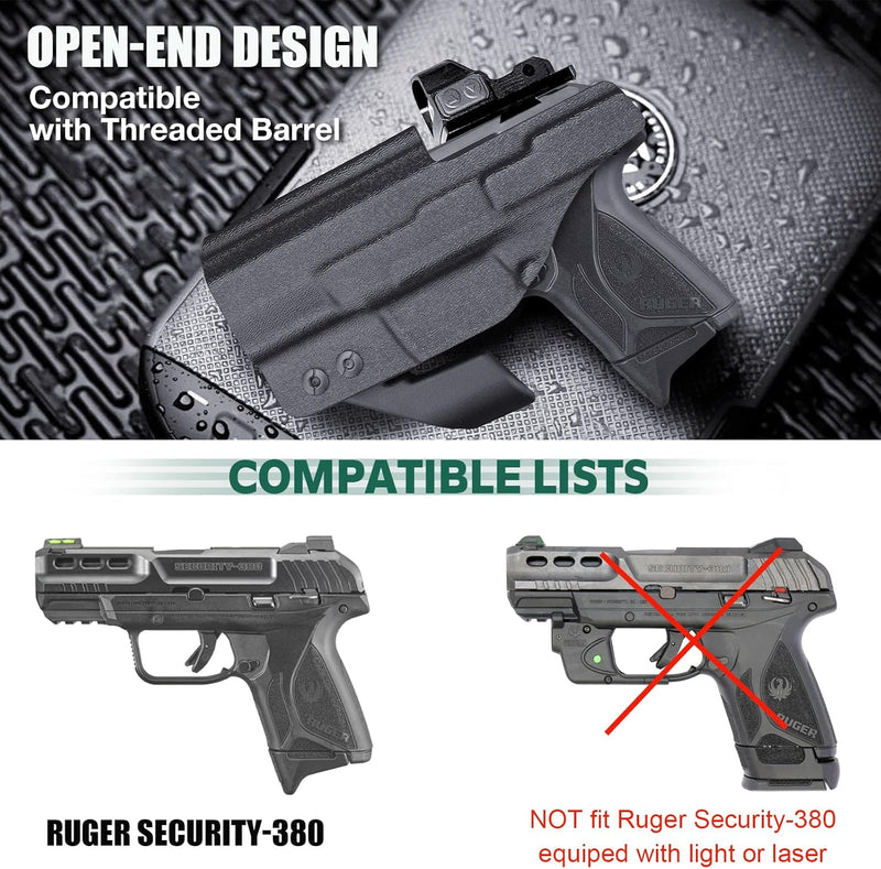 Load image into Gallery viewer, WARRIORLAND IWB Kydex Holster, Fit Ruger Security 380 | Adj. Cant &amp; Retention | w/Optic Cut &amp; Claw Options
