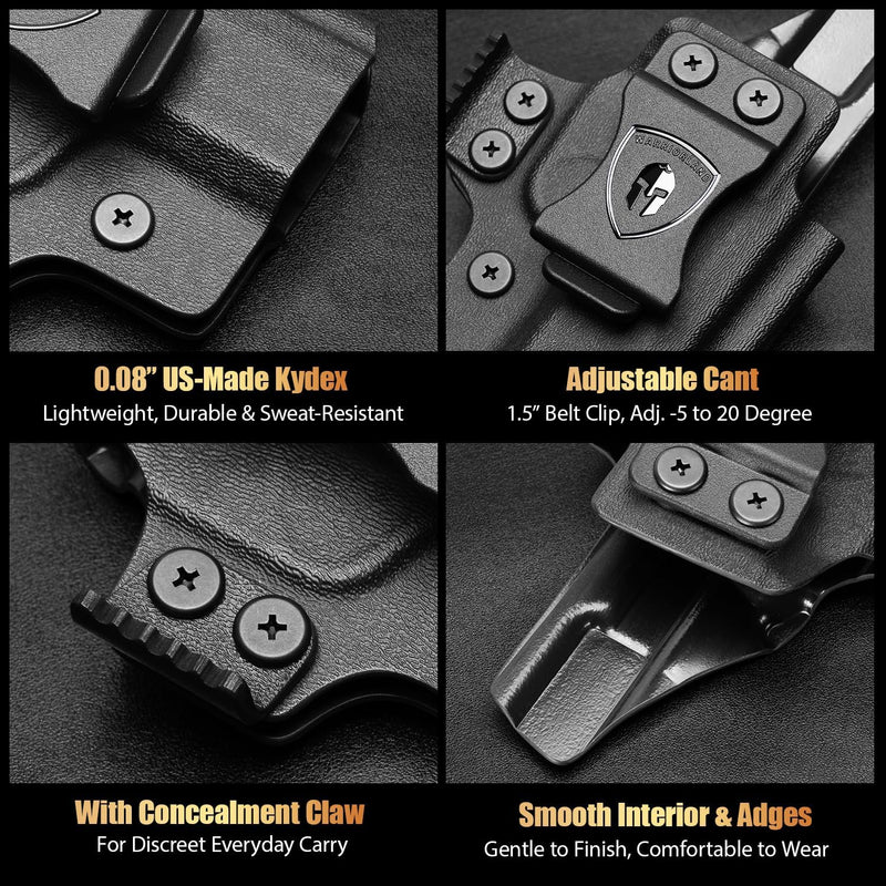 Load image into Gallery viewer, Sig P365 / P365X / P365 SAS IWB Kydex Holster w/Mini Claw - Appendix Concealed Carry, Adj. Cant &amp; Retention, Audible Lock, Optics Cut Ready, Right Hand - WARRIORLAND
