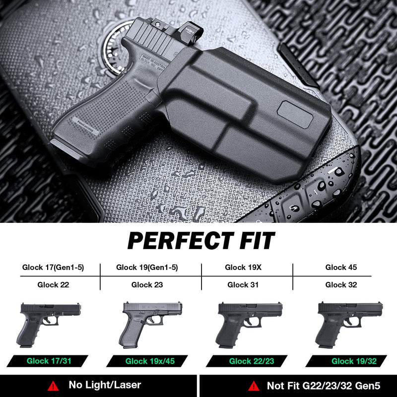 Load image into Gallery viewer, OWB Polymer Holster Thumb Release &amp; Optic Cut, Optional: Glock/Taurus/1911/M&amp;P, Right Hand | WARRIORLAND
