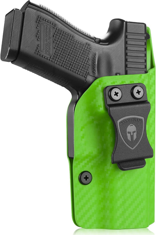 Glock 17/19 IWB Carbon Fiber Kydex Holster, also fit Glock19X/26/44/45 Gen(1-5) & Glock 23/32 Gen(3-4), Right Hand | WARRIORLAND