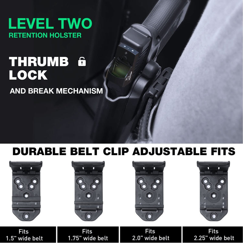 Load image into Gallery viewer, OWB Polymer Holster Thumb Release &amp; Optic Cut, Optional: Glock/Taurus/1911/M&amp;P, Right Hand | WARRIORLAND
