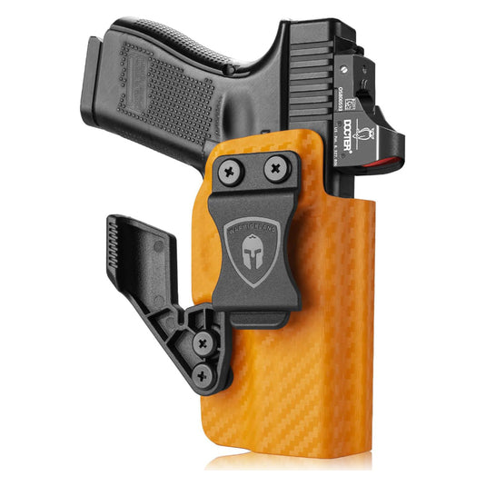 Glock 17/19 IWB Carbon Fiber Kydex Holster, also fit Glock19X/26/44/45 Gen(1-5) & Glock 23/32 Gen(3-4), Right Hand | WARRIORLAND