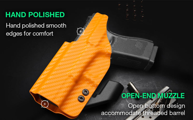 Load image into Gallery viewer, Glock 17/19 IWB Carbon Fiber Kydex Holster, also fit Glock19X/26/44/45 Gen(1-5) &amp; Glock 23/32 Gen(3-4), Right Hand | WARRIORLAND
