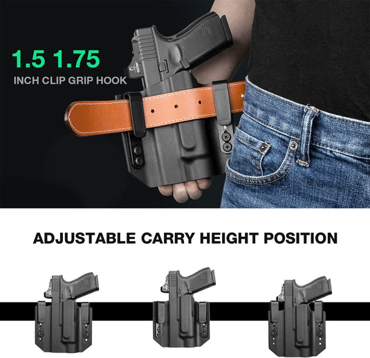 OWB Kydex Holster for Glock 17/19/44/45 (GEN 1-5)&G23/32 (Gen 3-4) with TLR-1/TLR-1S/TLR-1 HL, Right Hand | WARRIORLAND