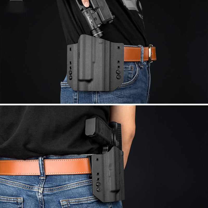 Load image into Gallery viewer, OWB Kydex Holster for Glock 17/19/44/45 (GEN 1-5)&amp;G23/32 (Gen 3-4) with TLR-1/TLR-1S/TLR-1 HL, Right Hand | WARRIORLAND
