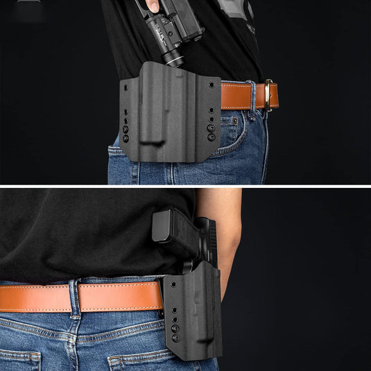 OWB Kydex Holster for Glock 17/19/44/45 (GEN 1-5)&G23/32 (Gen 3-4) with TLR-1/TLR-1S/TLR-1 HL, Right Hand | WARRIORLAND