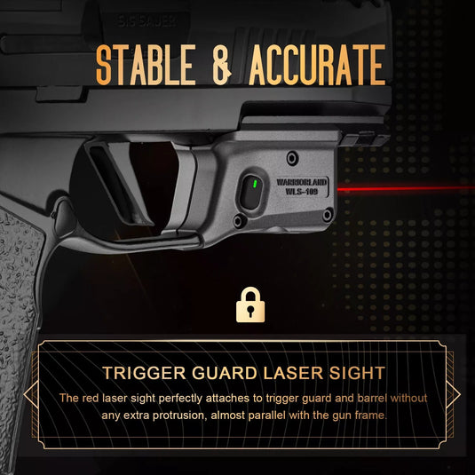 WARRIORLAND Red Laser Sight Fit P365X-Macro with Kydex Holster, First Red Beam Sight with Power Indicator P365 X Macro Laser with IWB Holster Right Hand, WLS- 109 w/ P365X Macro Holster