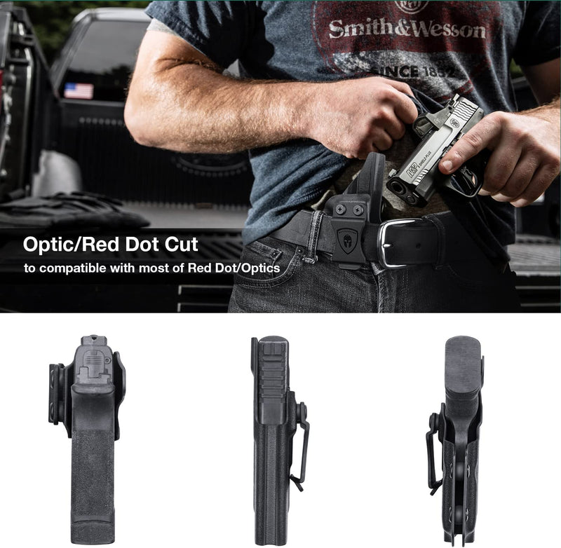 Load image into Gallery viewer, IWB Kydex Holster with Red Dot Cut for Hellcat with TLR6 laser Light, Right/Left Hand | WARRIORLAND
