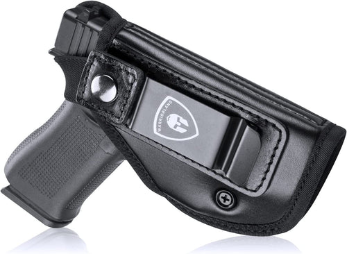 Universal IWB ECO Leather Holster Soft Micro Fiber Lining Material Fit Most Full Size & Compact & Subcompact Handgun, Right Hand | WARRIORLAND