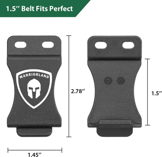 1.5 Inch / 1.75 Inch Belt Clip Kit for Warriorland IWB OWB Holster Knife Sheath & Multi-Tool Sheaths