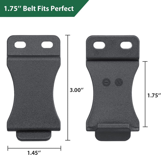 1.5 Inch / 1.75 Inch Belt Clip Kit for Warriorland IWB OWB Holster Knife Sheath & Multi-Tool Sheaths