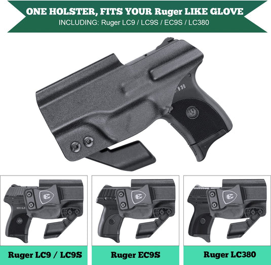 IWB Kydex Holster w/ Claw & Optic Cut , Fit Ruger LC9 / LC9S / LC380 / EC9S, Right Hand | WARRIORLAND