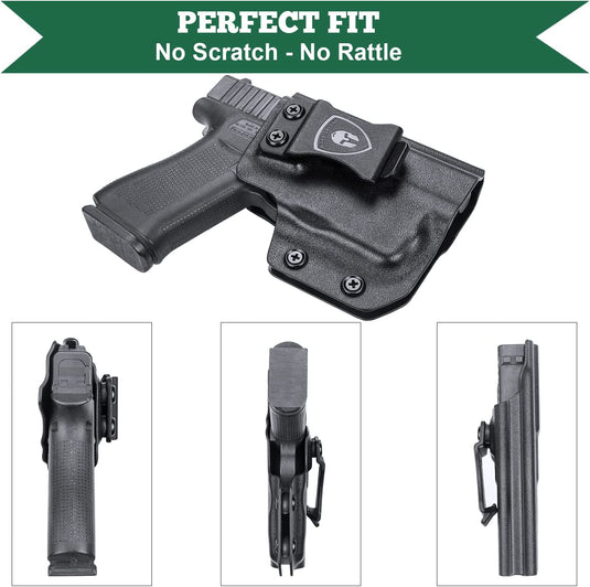 IWB Kydex Holster for Gun and Light Combo - Only Fit Glock 43 43X with TLR-6 Laser Light, Right/Left Hand | WARRIORLAND