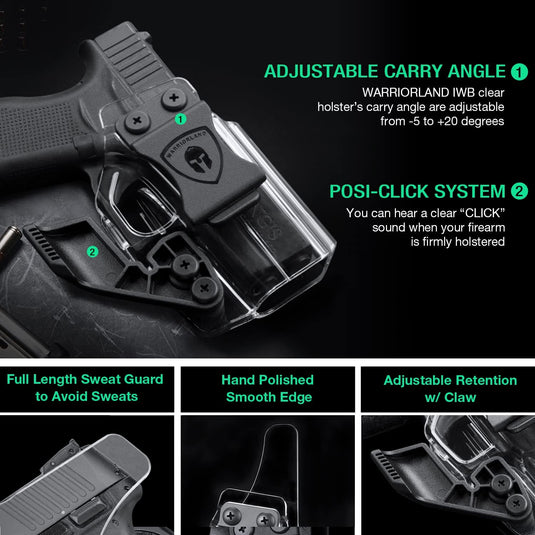 Glock 43 / 43X IWB Holster w/ Claw & Optic Cut, Right Hand | WARRIORLAND