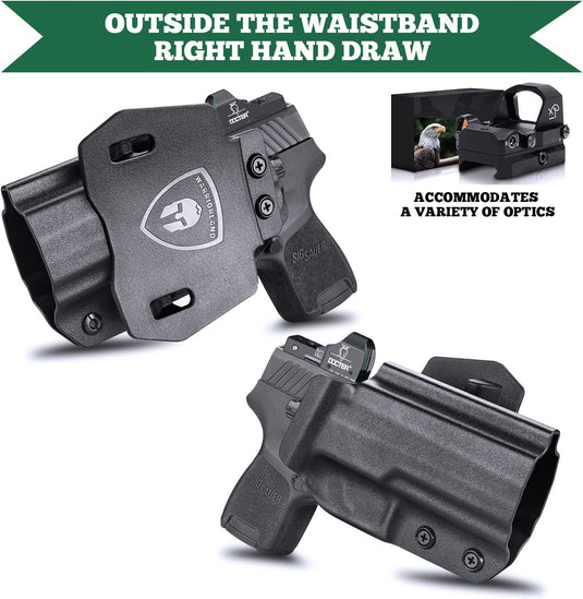 P320 OWB Kydex Holster - Fit: Sig Sauer P320 Full Size / P320 Compact / P320 X Carry Pistol, Right Hand | WARRIORLAND