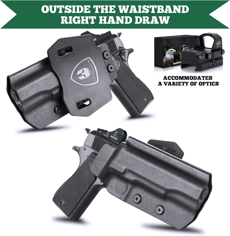 Load image into Gallery viewer, 1911 OWB Kydex Holster, Made for 1911 5&#39;&#39; No Rail Pistol, Right Hand | WARRIORLAND
