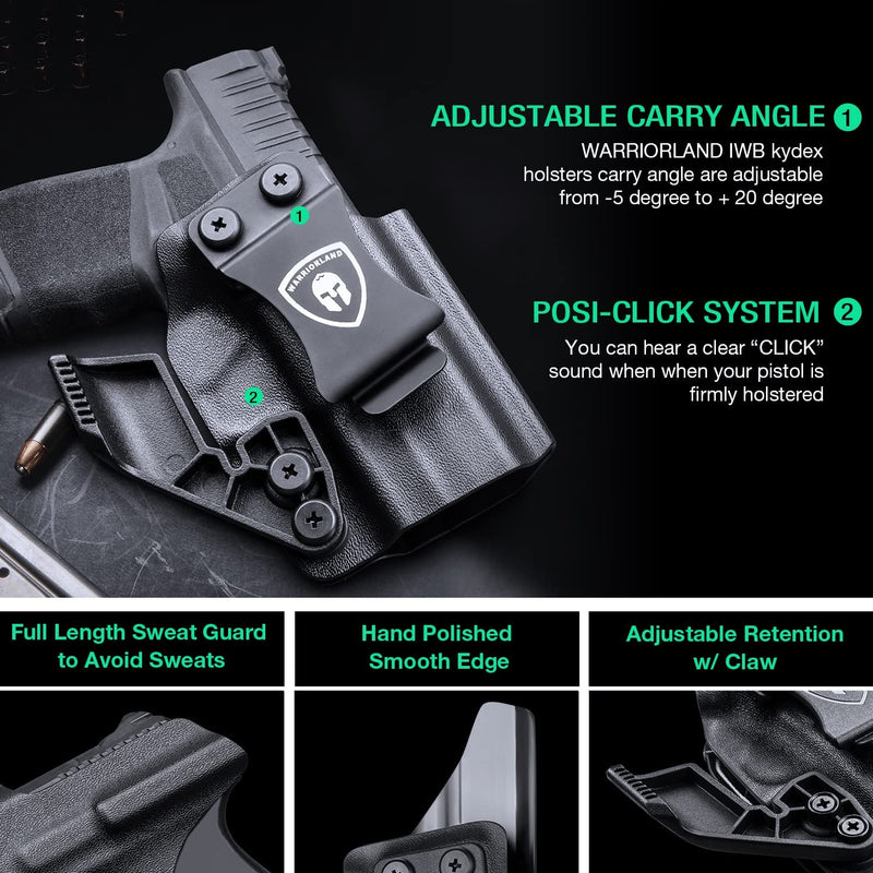 Load image into Gallery viewer, IWB Kydex Holsters with 1.75 Inch Steel Clip Red Dot Cut, Fits Springfield hellcat / hellcat RPD/ hellcat OSP, Right Hand | WARRIORLAND
