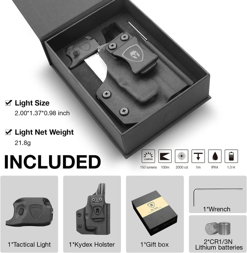 Load image into Gallery viewer, Mini Gun Light + Kydex Holster, Perfect Fit Glock 42
