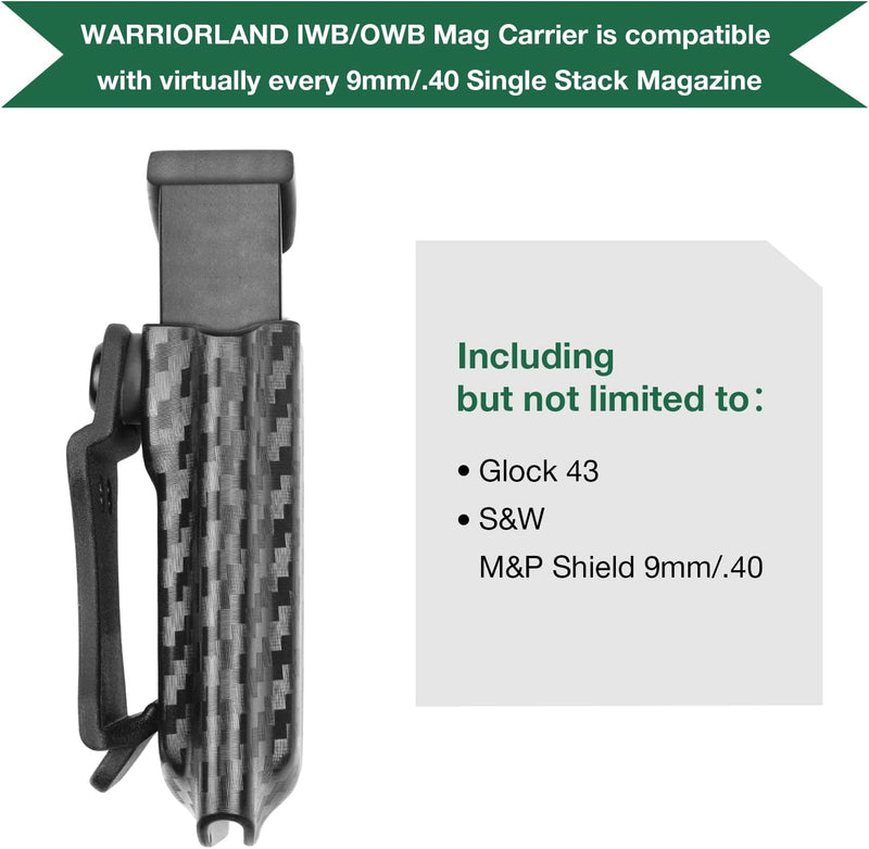 Load image into Gallery viewer, Universal Magazine Holster Optional: 9mm/.40 ,  .45ACP Double Stack &amp; Single Stack | Warriorland
