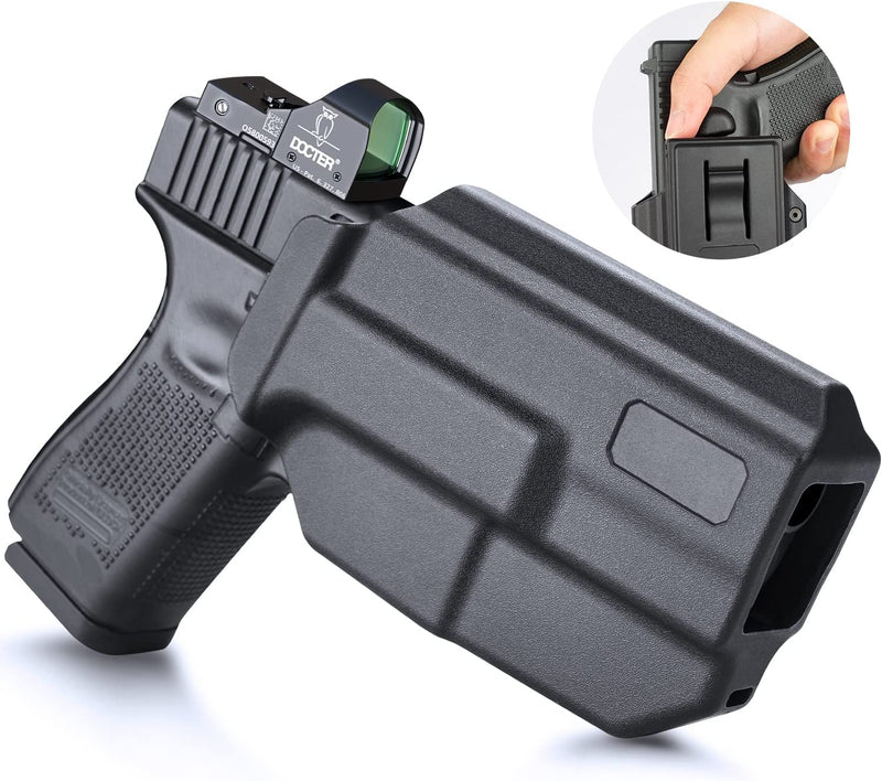 Load image into Gallery viewer, OWB Polymer Holster Thumb Release &amp; Optic Cut, Optional: Glock/Taurus/1911/M&amp;P, Right Hand | WARRIORLAND
