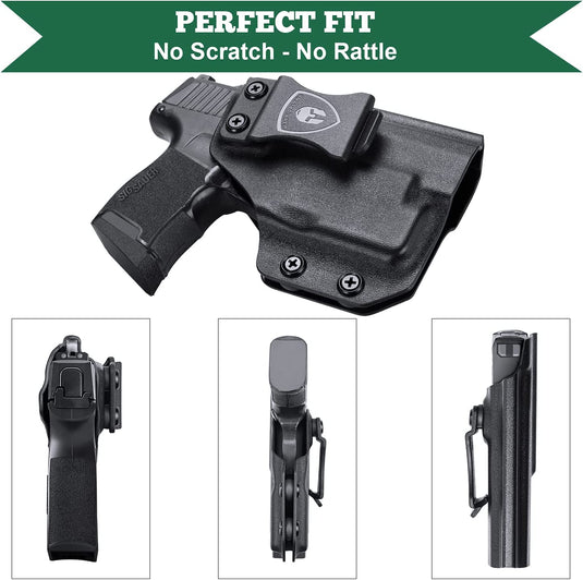 IWB Kydex Holster for Gun & Light Combo - Only Fit Sig Sauer P365 / P365 SAS / P365XL w/TLR6, Right/Left Hand | WARRIORLAND