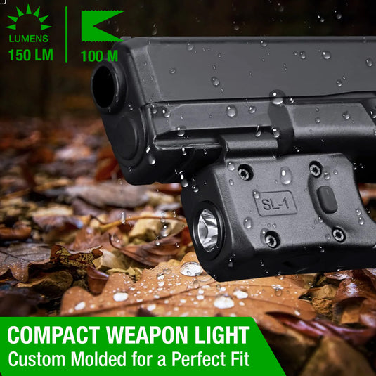 Weapon Light + Holster Combo for Glock 17/19/21/22 Gen 3 4 5 & G23/32 Gen 4